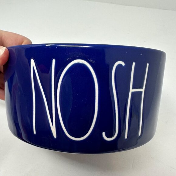 Rae Dunn NOSH Pet Bowl Ceramic Blue Artisan Collection By Magenta Dog Cat Gift - Picture 3 of 11